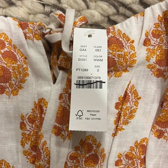 J. Crew Smocked linen dress in gathered floral block print* - Picture 5 of 5